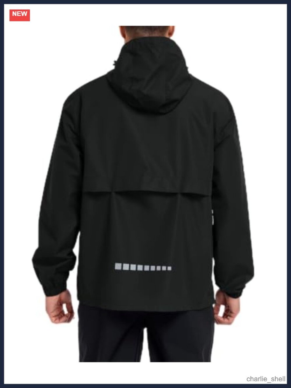 Men's Waterproof Breathable Pullover Rain Jacket Shell